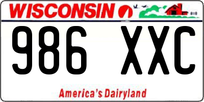 WI license plate 986XXC