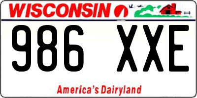 WI license plate 986XXE