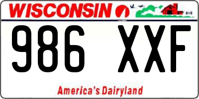 WI license plate 986XXF
