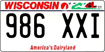 WI license plate 986XXI