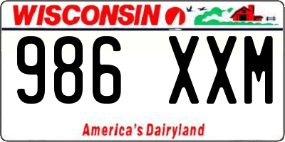 WI license plate 986XXM