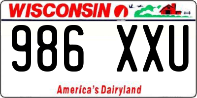 WI license plate 986XXU