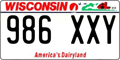 WI license plate 986XXY