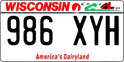 WI license plate 986XYH