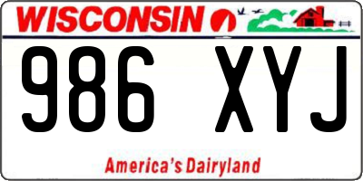 WI license plate 986XYJ