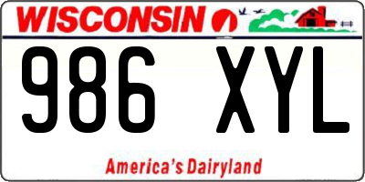 WI license plate 986XYL