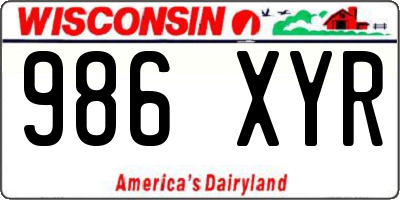 WI license plate 986XYR