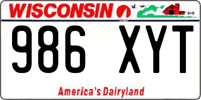 WI license plate 986XYT