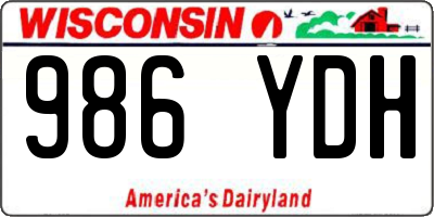 WI license plate 986YDH
