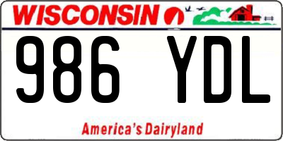 WI license plate 986YDL