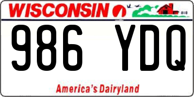 WI license plate 986YDQ