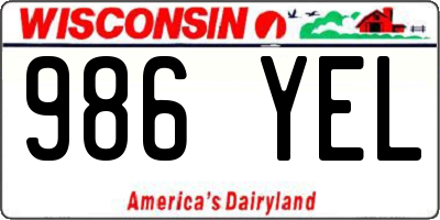 WI license plate 986YEL