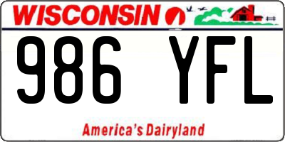 WI license plate 986YFL