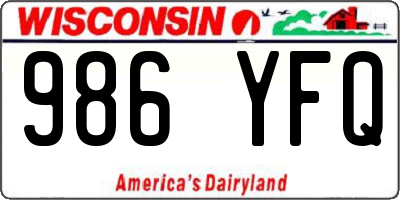 WI license plate 986YFQ