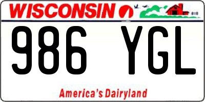 WI license plate 986YGL