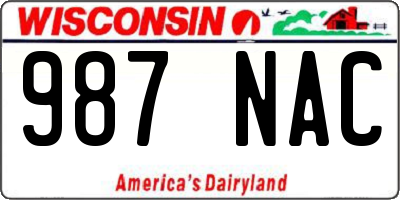 WI license plate 987NAC