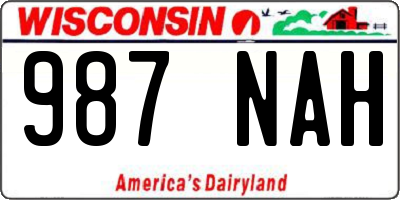 WI license plate 987NAH