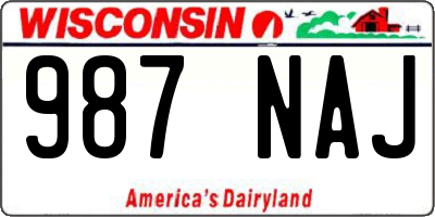 WI license plate 987NAJ