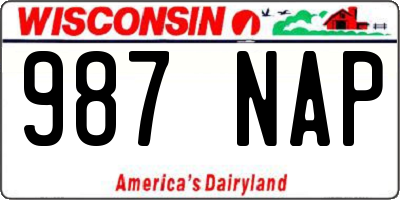 WI license plate 987NAP