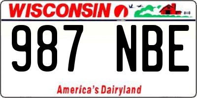 WI license plate 987NBE