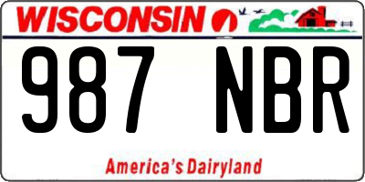WI license plate 987NBR