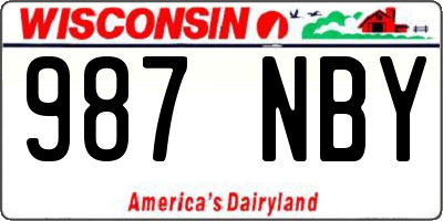 WI license plate 987NBY