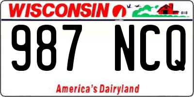 WI license plate 987NCQ