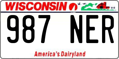 WI license plate 987NER