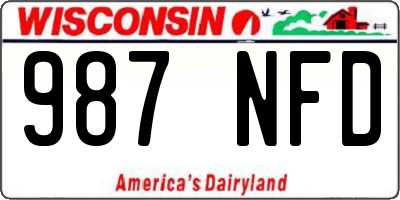 WI license plate 987NFD