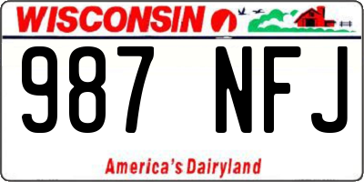 WI license plate 987NFJ