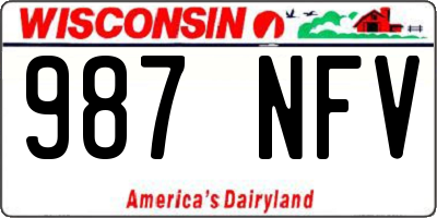 WI license plate 987NFV