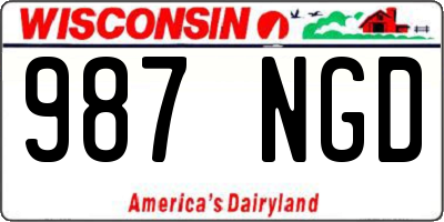 WI license plate 987NGD