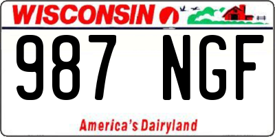 WI license plate 987NGF
