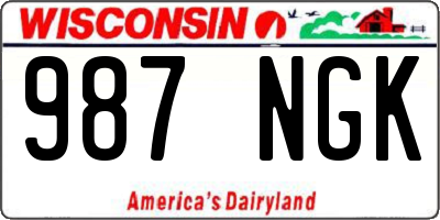 WI license plate 987NGK