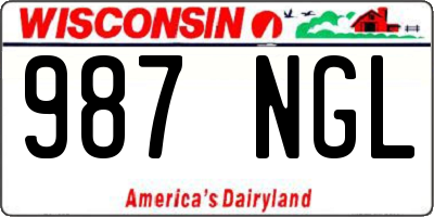 WI license plate 987NGL