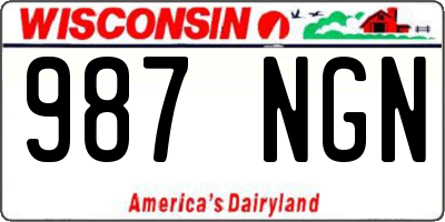 WI license plate 987NGN