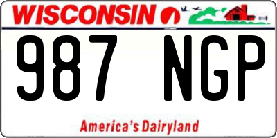 WI license plate 987NGP