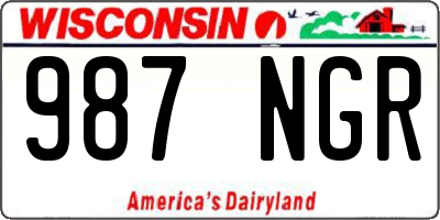 WI license plate 987NGR