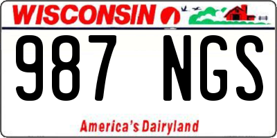 WI license plate 987NGS