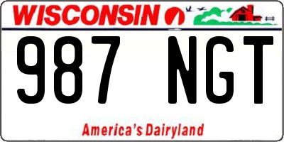 WI license plate 987NGT