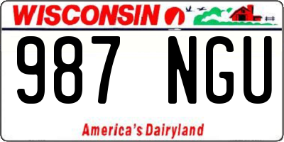 WI license plate 987NGU