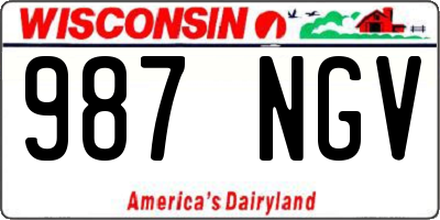 WI license plate 987NGV
