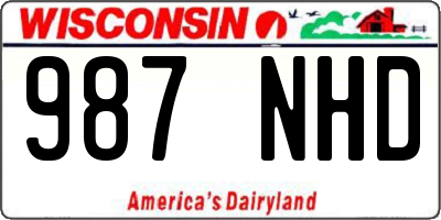 WI license plate 987NHD
