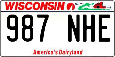 WI license plate 987NHE
