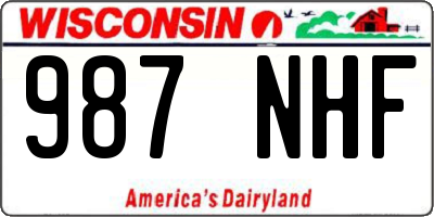 WI license plate 987NHF