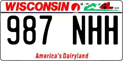 WI license plate 987NHH