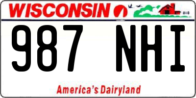 WI license plate 987NHI