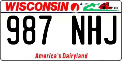 WI license plate 987NHJ