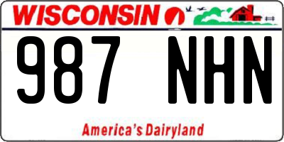 WI license plate 987NHN