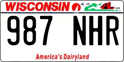 WI license plate 987NHR